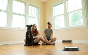 robot vacuum with pets and hardwood floor